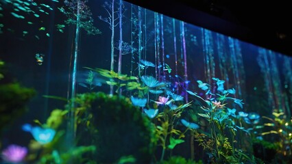 underwater world map and bubbles