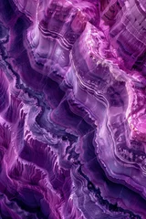 Fotobehang Surreal colorful landscape inspired by Grand Canyon. rock formations. Abstract colorful background image. Created with Generative AI technology © Artem