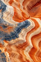 Tischdecke Surreal colorful landscape inspired by Grand Canyon. rock formations. Abstract colorful background image. Created with Generative AI technology © Artem