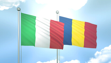 Italy and Chad Flag Together A Concept of Relations