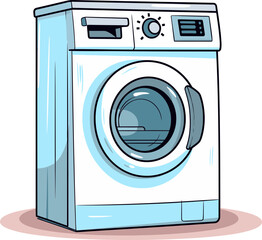 Laundry Love Heartwarming Washing Machine Illustration