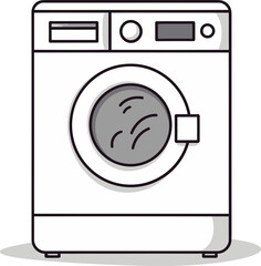 Gleam and Glow Brilliant Washing Machine Vector