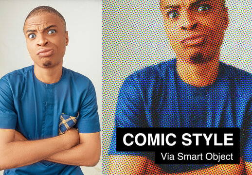 Comic Halftone Style Effect