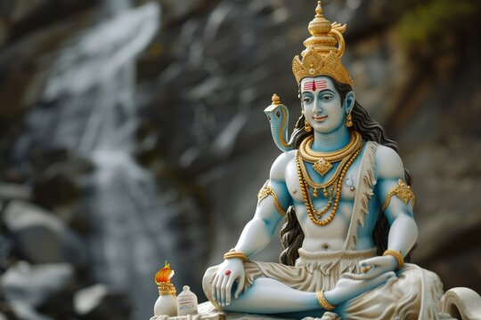 A beautiful statue of the Hindu deity Lord Krishna