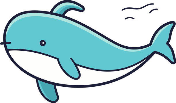 Whale Vector Illustration for Wildlife Conservation Campaigns