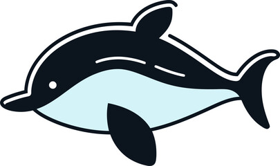 Whimsical Whale Vector Illustration for Fishing Charters