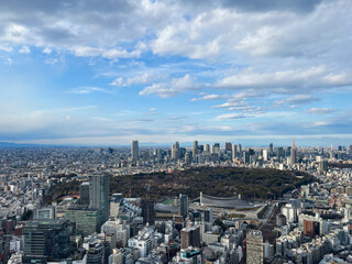 Tokyo City skyline, with view of Shinjuku