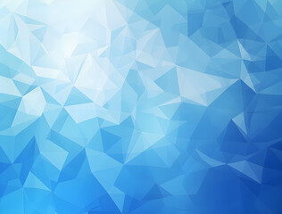 Fototapeta premium Geometric Triangle Blue Ice Texture Abstract Background