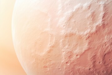 Fototapeta premium Pink planet, moon or natural satellite, surface with craters. Generative AI