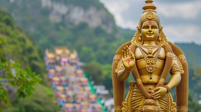Colorful Hindu God Statue