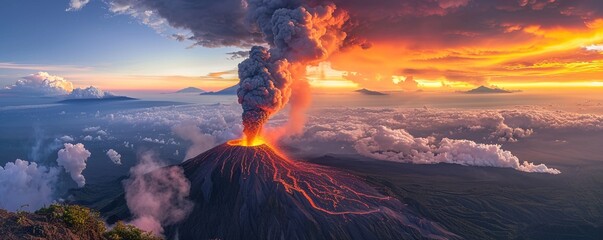 Fuego volcano - obrazy, fototapety, plakaty