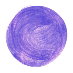 Kreis in blau gemalt mit einem Pinsel - Wasserfarbe