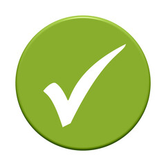 Häkchen Icon auf grünem Button - Check oder Wahl