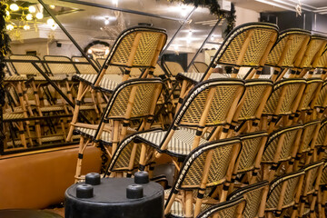 Parisian bar Chairs before closure