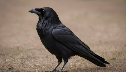 A Crow With Its Feathers Ruffled By The Wind Upscaled 7