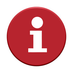 Info Icon auf rotem Button - Service oder Hilfe