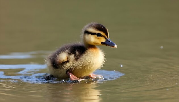 A Duckling Learning To Dive For The First Time