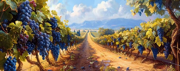 pening grape at vineyard