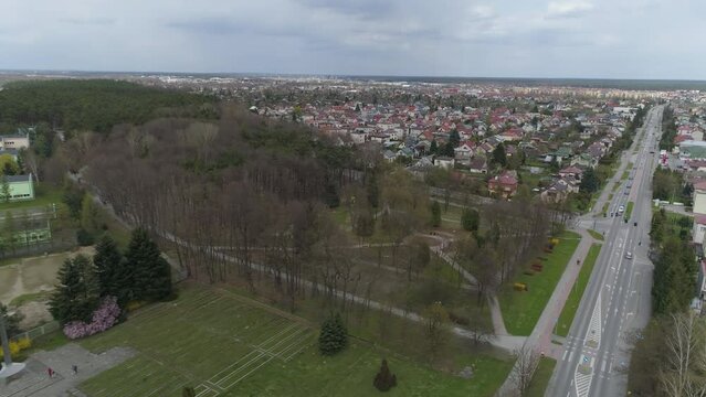 Beautiful Panorama Forest Housing Estate Mielec Aerial View Poland