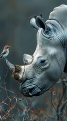 Rhino faces in close-up