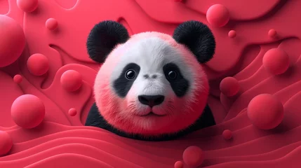 Foto auf Alu-Dibond panda with heart © Teddy Bear