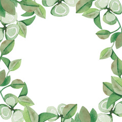 clover frame watercolor 