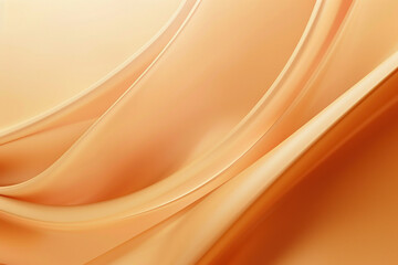 horizontal image of an abstract smooth orange waves background. Generative AI