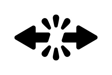 Connection interrupted arrow or cursor icon. Modern simple black disconnect arrow graphic design - obrazy, fototapety, plakaty