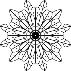 geometric flower doodle