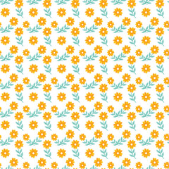 Free vector flat design small flowers pattern design