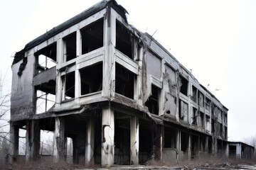 exterior of abandoned building