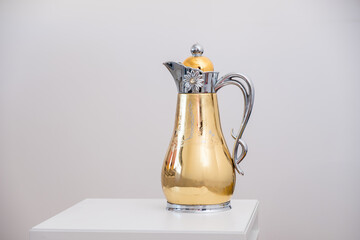 arabic modern coffee pot on isolated whithe background