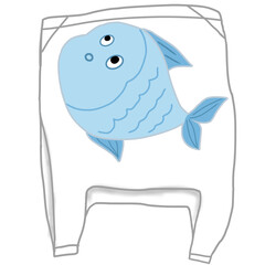 Fish stuck in a plastic bag in the middle of the sea  There is no way out.