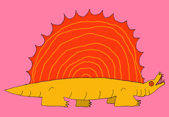 Dimetrodon, dinosaur, beast lizard, prehistoric animal