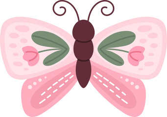 moth butterfly doodle clipart