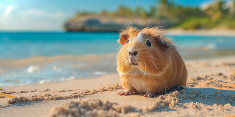 guinea pig on the beach