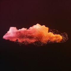 Detached Cloud with Pink and Orange Network Glow
