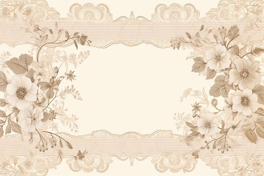 Vintage elegance meets nostalgia in an enchanting vector illustration: intricate lace patterns, delicate white hues, forming an ornate frame for text or image