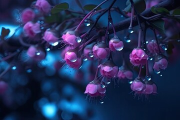 Beautiful fantasy vintage flower, digital background	