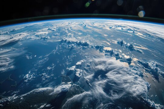 Stock photo of Earth from space showcasing the blue oceans
