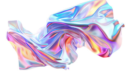 A mesmerizing fluid motion graphic with holographic colors and sparkling particles, representing digital artistry and fluid dynamics