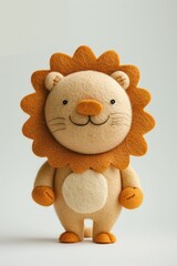Obraz premium tiger doll with soft texture, standing pose, super adorable, minimalist design, featuring soft colors