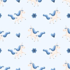 Cute unicorn.Seamless pattern Wallpaper package decoration  Textile