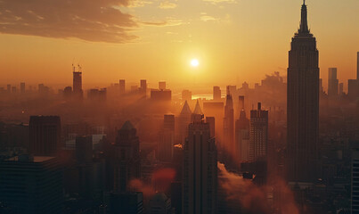Fototapeta na wymiar New York City Sunrise