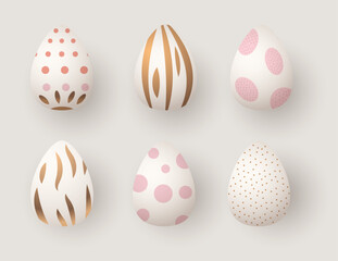 Happy Easter greeting card with eggs in pastel colors spring holiday celebration card horizontal