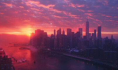 Obraz premium New York City Sunrise