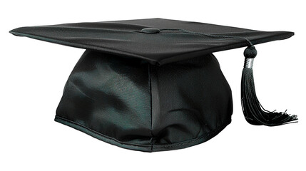 Student graduation cap on a transparent background.