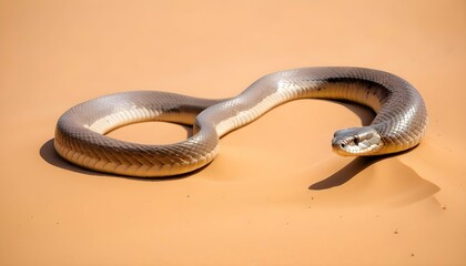 A Cobra Slithering Through A Sandy Desert