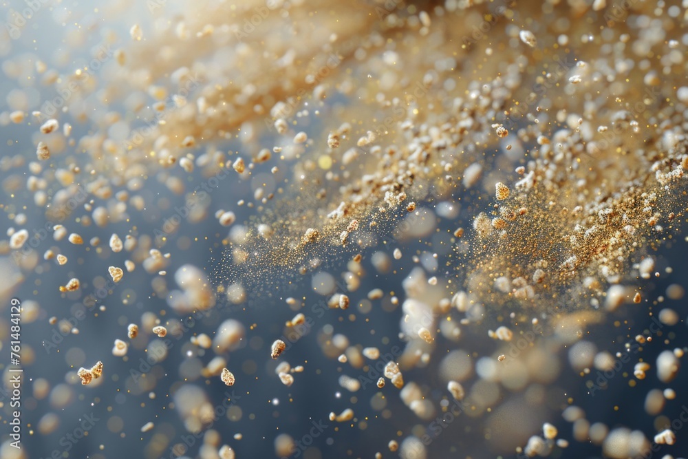 Poster A bunch of bubbles floating in the air. Suitable for various projects