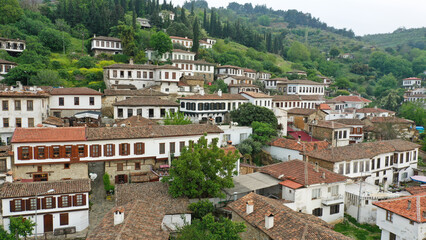 Fototapeta na wymiar Sirince Village Old Town - izmir Turkey aerial photo v3